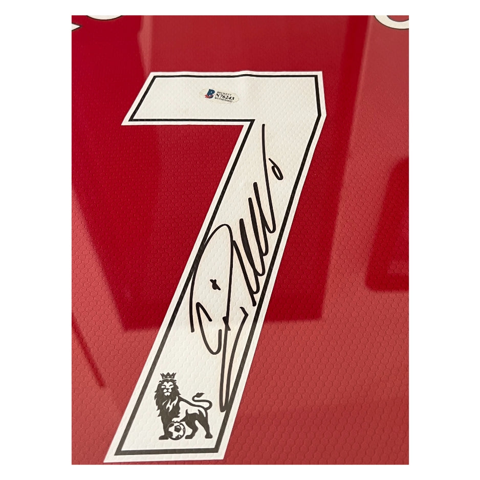 CR7 - Jersey Firmada del Manchester United - Marco de Exhibición