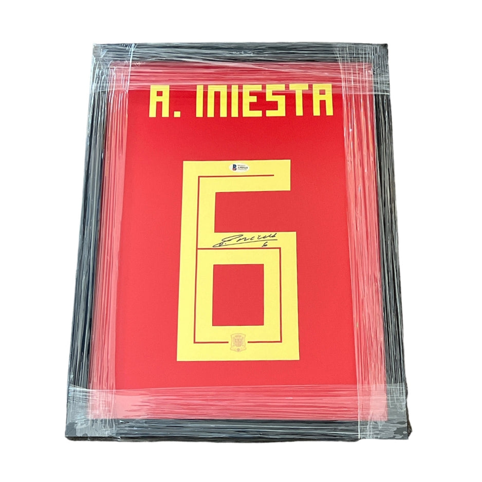 Andrés Iniesta - Jersey Firmada de la Selección de España - Marco