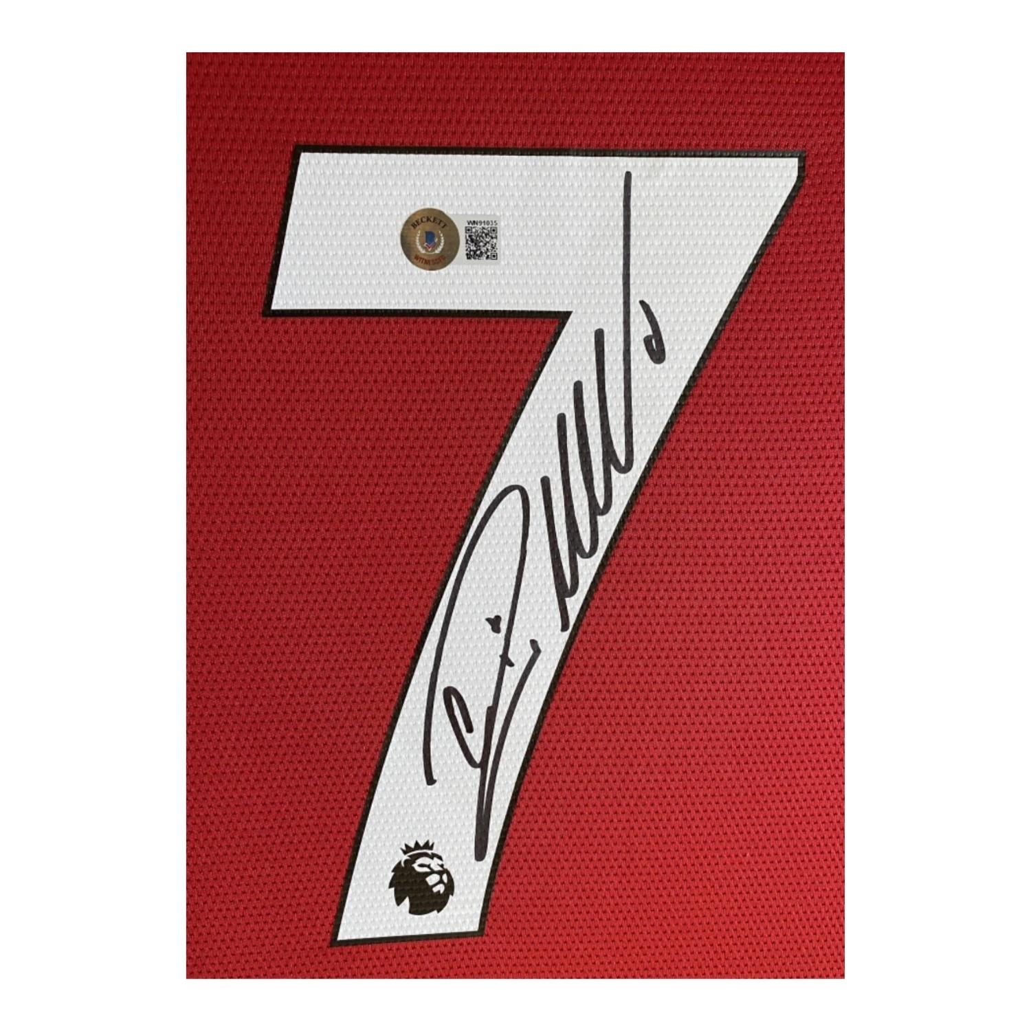 CR7 - Jersey Firmada del Manchester United - Marco de Exhibición